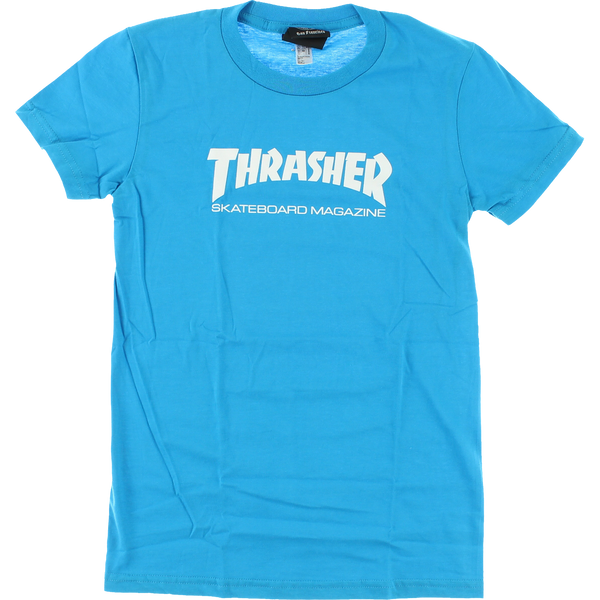 Thrasher Mag Logo Girls Ss S-Teal/Wht