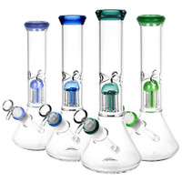 Jellyfish Perc Beaker Water Pipe - 11"  14mm - Assorted Colors