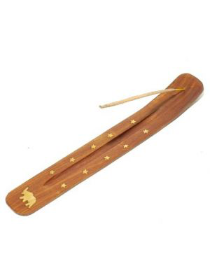Wooden Incense Burner Boat Elephant