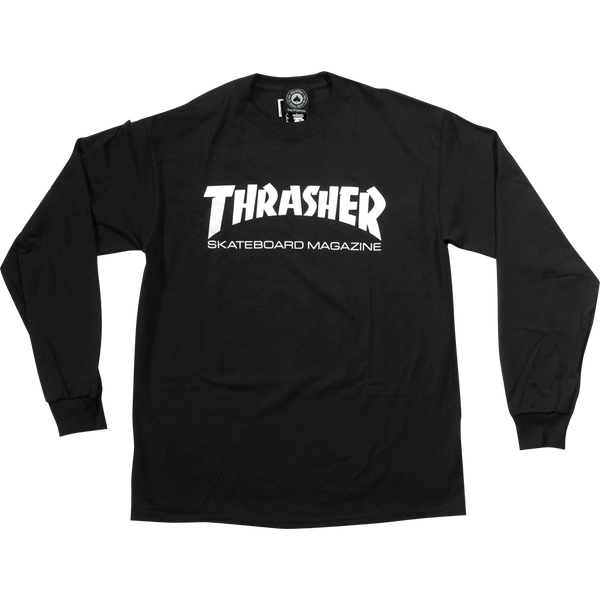 THRASHER SKATE MAG L/S BLACK/WHT
