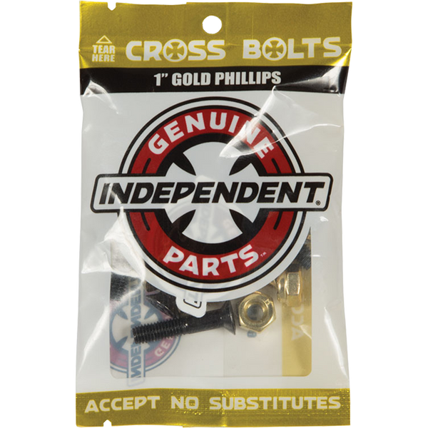 Independent Cross Bolts 7/8" Phillips Blk/Gold
