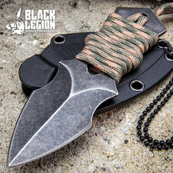 Black Legion Spearhead Neck Knife With Sheath