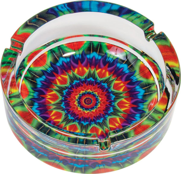 Glass Kaleidoscope Ashtray - 6.25"