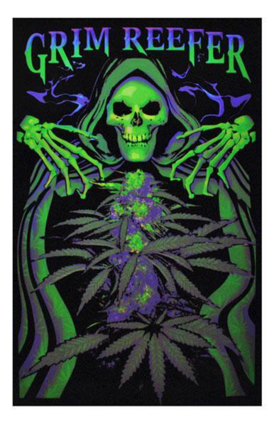 Grim Reefer Blacklight Poster - 23"X36"