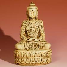 White Figure Sitting Buddha 5"