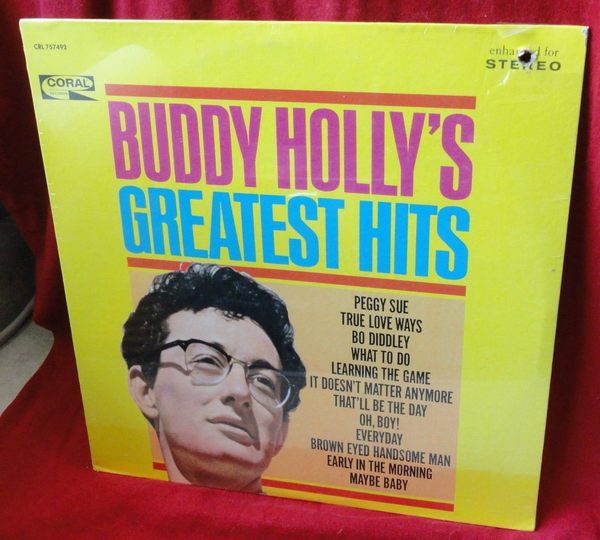 Framed Buddy Holly's 1967 Vinyl LP Record Greatest Hits